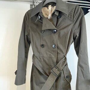 Soia and Kyo Trench Coat in Olive Green